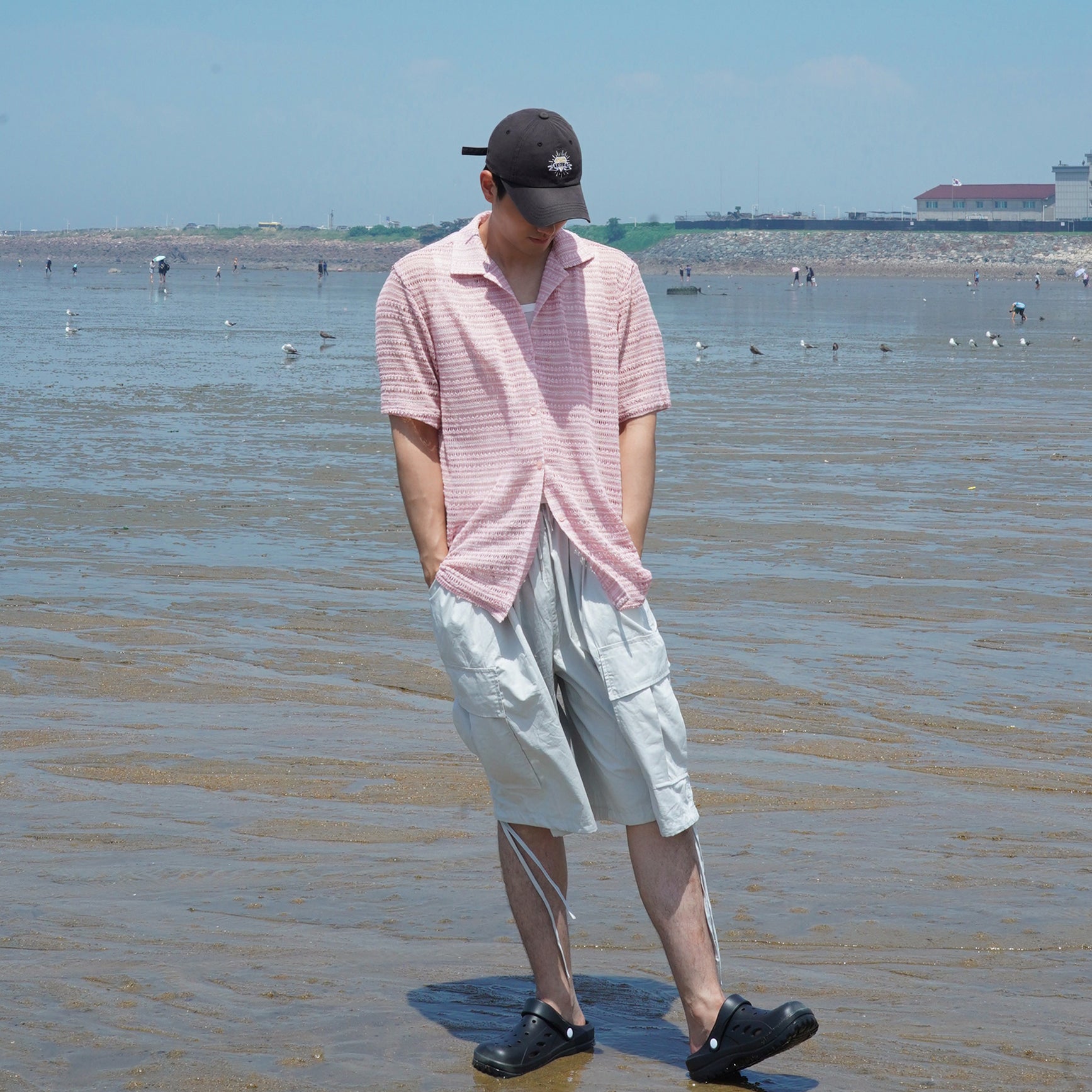 Summer Vintage Jacquard Half-Sleeve Shirt