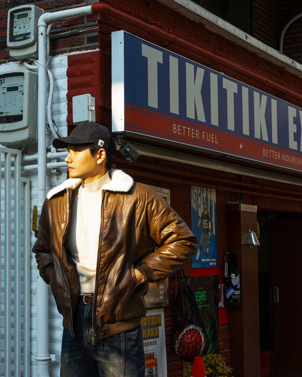 Leather  Crop 2-Way  Shearling Padding