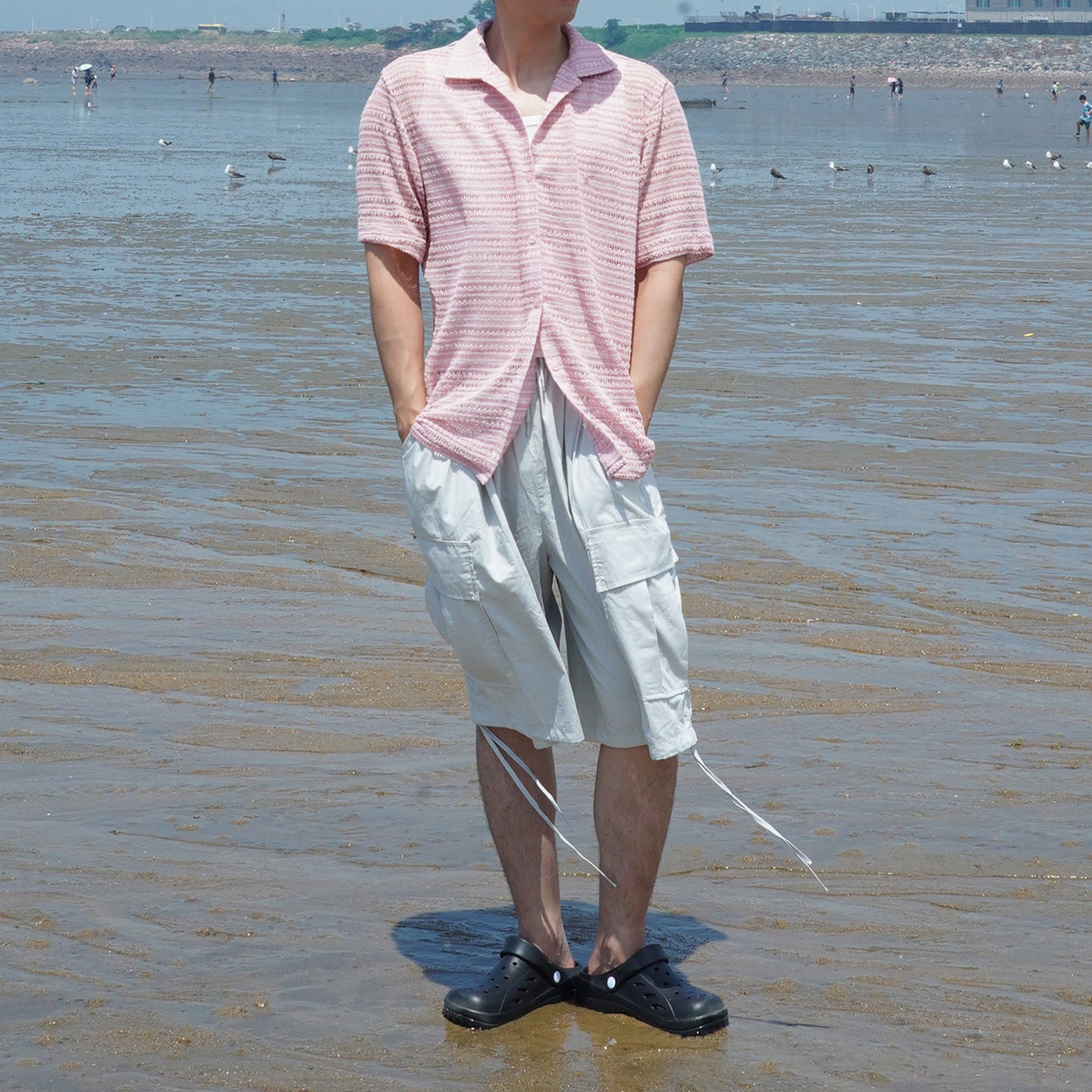 Summer Vintage Jacquard Half-Sleeve Shirt