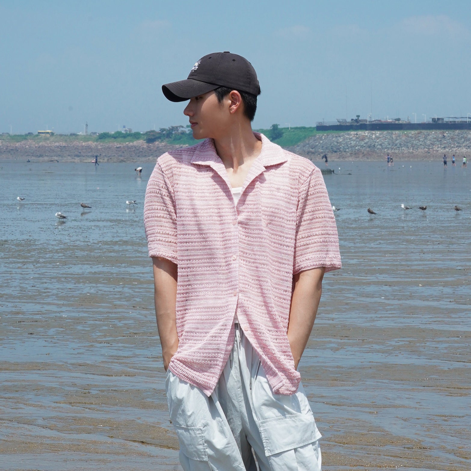 Summer Vintage Jacquard Half-Sleeve Shirt