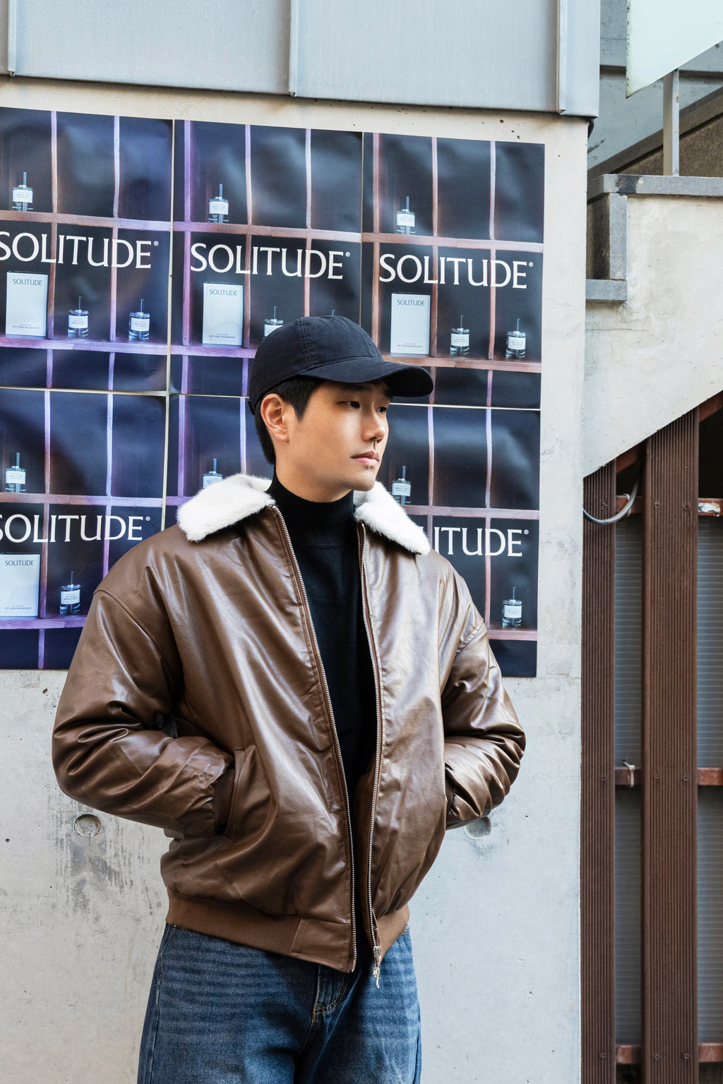 Leather  Crop 2-Way  Shearling Padding