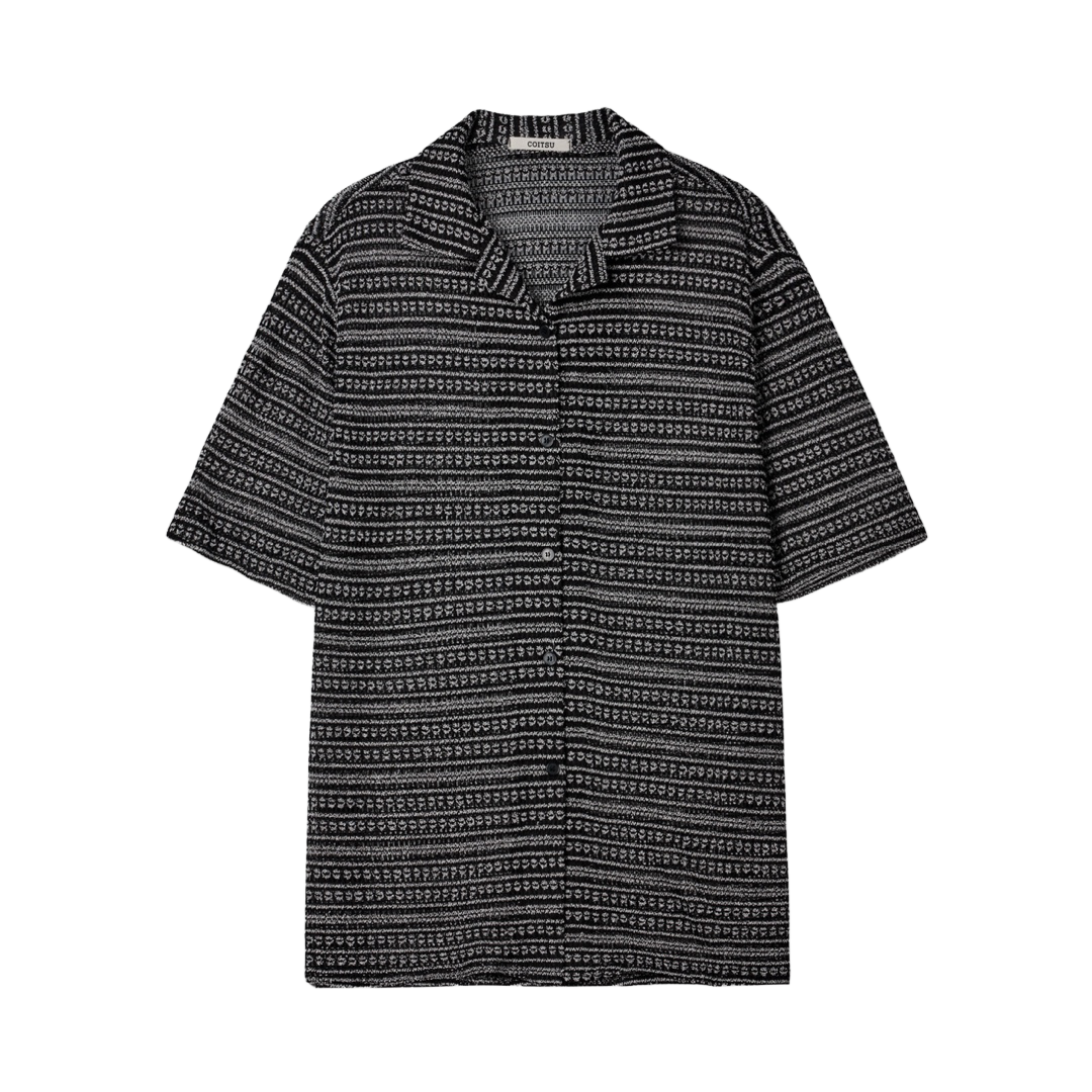 Summer Vintage Jacquard Half-Sleeve Shirt