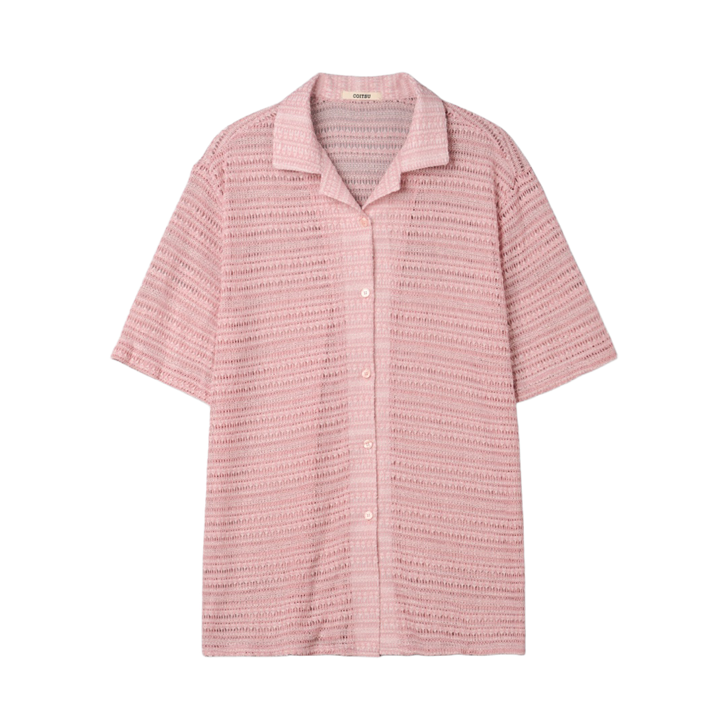 Summer Vintage Jacquard Half-Sleeve Shirt